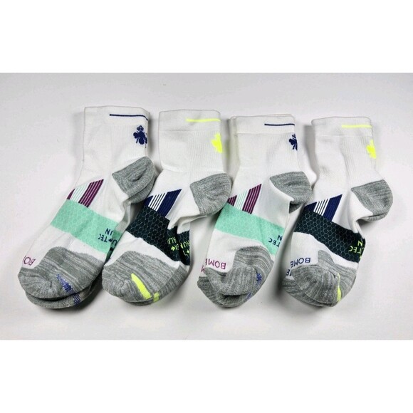 Bombas Hex-Tec Run Quarter Lot Of 4 Pairs Socks Size L - Picture 2 of 2